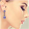 Image 3 : 20.06 ctw Tanzanite & Diamond Earrings 14K Yellow Gold