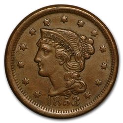 1853 Large Cent AU