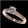 Image 1 : 0.73 ctw Certified Quality Diamond Engagment Ring 10k Rose Gold