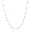 14k Rose Gold .7 mm Carded Cable Rope Chain Necklace - 18 in.