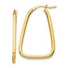 Image 1 : 14k Yellow Gold Polished Triangle Hoop Earrings - 2x22 mm