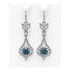 Image 1 : 5.27 ctw Intense Blue Diamond Earrings 18K White Gold