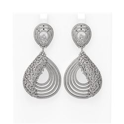 8.83 ctw Diamond Earrings 18K White Gold