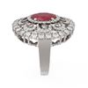 Image 2 : 6.41 ctw Ruby & Diamond Ring 18K White Gold