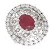 Image 3 : 6.41 ctw Ruby & Diamond Ring 18K White Gold