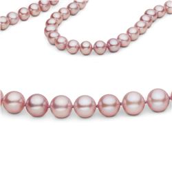 Lavender Freshwater 26 Inch Endless Pearl Necklace, 7.5-8.0mm