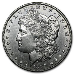 1890-CC Morgan Dollar AU