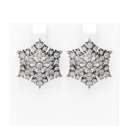 2.75 ctw Diamond Earrings 18K White Gold