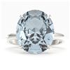 Image 1 : 9 ctw Aquamarine Designer Solitaire Engagment Ring 18k White Gold