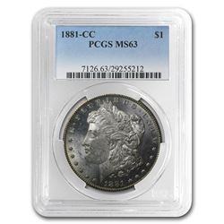 1881-CC Morgan Dollar MS-63 PCGS