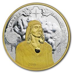 2018 RCM 1 oz Ag $25 Piedfort 250th Anniv of Tecumseh's Birth