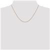 Image 2 : 14k Rose Gold .65 mm Spiga Chain Necklace - 18 in.