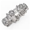Image 1 : 4.55 ctw Pear Cut Diamond Eternity Ring 18K White Gold