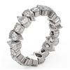 Image 2 : 4.55 ctw Pear Cut Diamond Eternity Ring 18K White Gold
