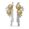 Image 2 : 6.17 ctw Diamond & Pearl Earrings 18K White Gold
