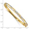 Image 2 : 14k 3/16 w/White Rhodium Textured Braided Bangle