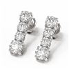 Image 1 : 3.78 ctw Diamond Designer Earrings 18K White Gold