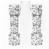 Image 2 : 3.78 ctw Diamond Designer Earrings 18K White Gold