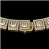 Image 3 : 36.30 ctw Princess Cut Diamond Micro Pave Necklace 18K Yellow Gold