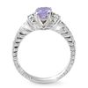 Image 2 : 2.0 ctw Tanzanite & Diamond Ring 18k White Gold