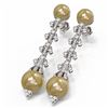 Image 1 : 2 ctw Diamond & Pearl Earrings 18K White Gold