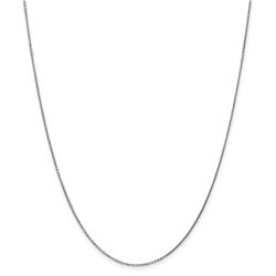 14k White Gold .95 mm Solid Diamond Cut Cable Chain - 22 in.