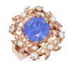 Image 3 : 6.41 ctw Tanzanite & Diamond Ring 18K Rose Gold