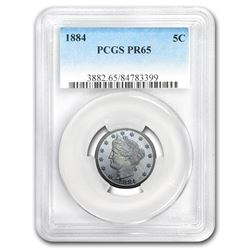 1884 Liberty Head V Nickel PR-65 PCGS