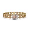 Image 1 : 16.93 ctw Morganite & Diamond Bracelet 14K Yellow Gold