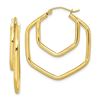 Image 1 : 10k Polished Hoop Earrings - 26 mm