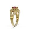 Image 3 : 2.69 ctw Certified Ruby & Diamond Victorian Ring 14K Yellow Gold