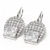 Image 3 : 2.78 ctw Princess Diamond Earrings 18K White Gold