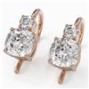 Image 1 : 1.25 ctw Cushion Cut Diamond Designer Earrings 18K Rose Gold