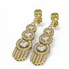 Image 3 : 6.09 ctw Fancy Yellow Diamond Earrings 18K Yellow Gold