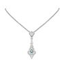 Image 1 : 1.64 ctw Intense Blue Diamond Necklace 18K White Gold