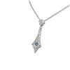 Image 2 : 1.64 ctw Intense Blue Diamond Necklace 18K White Gold