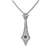 Image 3 : 1.64 ctw Intense Blue Diamond Necklace 18K White Gold