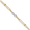 Image 1 : 14K Two-tone Polished Multi-Strand Infinity Bracelet - 7.5 in.