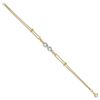 Image 2 : 14K Two-tone Polished Multi-Strand Infinity Bracelet - 7.5 in.
