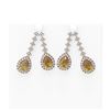 Image 1 : 12.45 ctw Canary Citrine & Diamond Earrings 18K Rose Gold