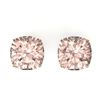 Image 1 : 10 ctw Cushion Cut Morganite Designer Stud Earrings 14k Rose Gold