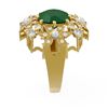 Image 2 : 6.16 ctw Emerald & Diamond Ring 18K Yellow Gold