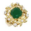 Image 3 : 6.16 ctw Emerald & Diamond Ring 18K Yellow Gold