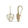 Image 2 : 2.50 ctw VS/SI Diamond Micro Pave Designer Earrings 14k Yellow Gold