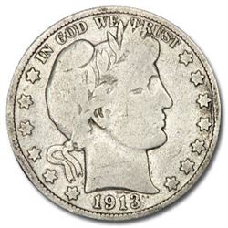 1913 Barber Half Dollar VG (Details)