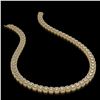 Image 2 : 26.11 ctw Emerald Cut Diamond Micro Pave Necklace 18K Yellow Gold