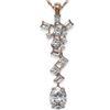 Image 1 : 2.2 ctw Oval Cut Diamond Designer Necklace 18K Rose Gold