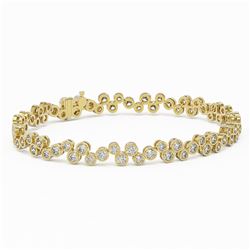 8 ctw Diamond Designer Bracelet 18K Yellow Gold