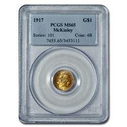 1917 Gold $1.00 McKinley MS-65 PCGS