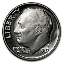 1992-S Silver Roosevelt Dime Gem Proof